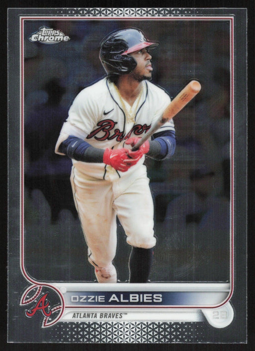 Ozzie Albies 2022 Topps Chrome Baseball # 205 Atlanta Braves Base - Collectible Craze America