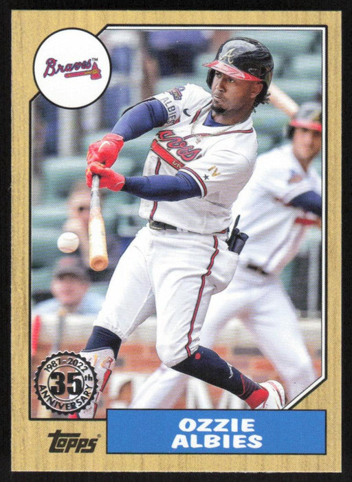 Ozzie Albies 2022 Topps Update 1987 Topps # 87TBU-31 Atlanta Braves - Collectible Craze America