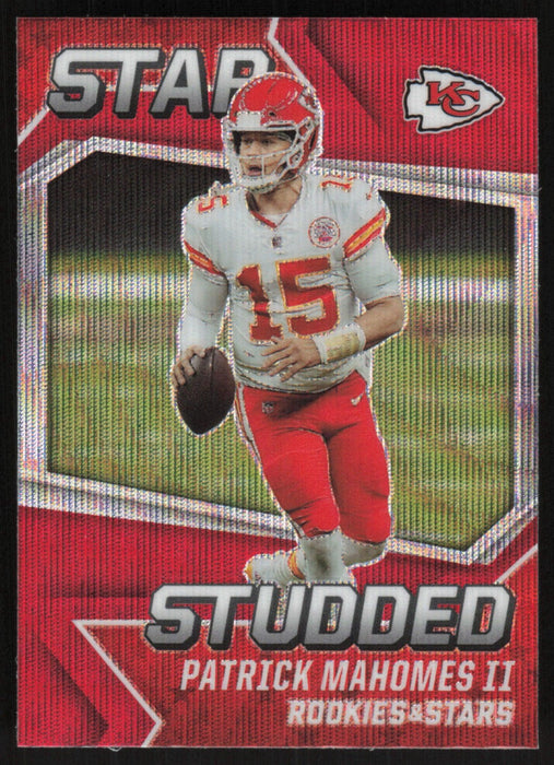 Patrick Mahomes II 2021 Panini Rookies & Stars # SS-11 Star Studded Red Wave Kansas City Chiefs - Collectible Craze America