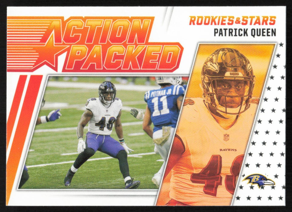 Patrick Queen 2021 Panini Rookie & Stars # AP-15 Action Packed Baltimore Ravens - Collectible Craze America