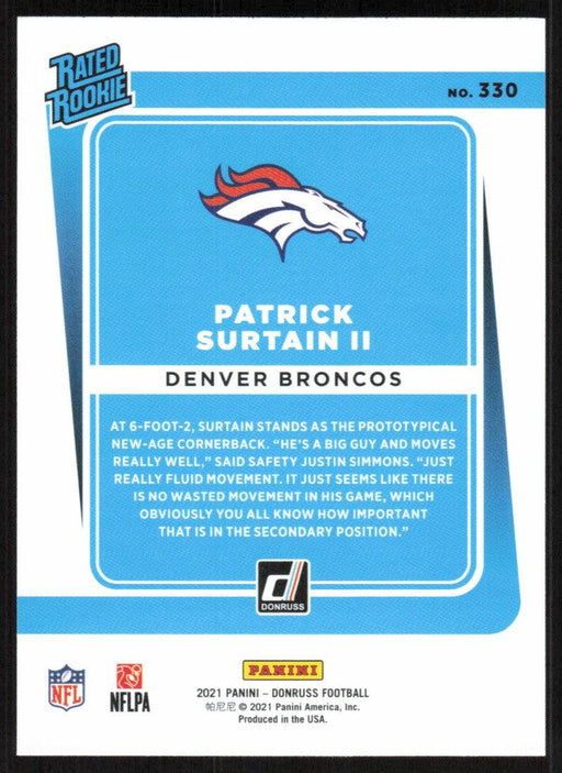 Patrick Surtain II Denver Broncos NFL Football Poster 