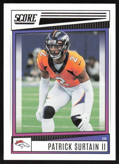 Patrick Surtain II 2022 Panini Score Football # 82 Base Denver Broncos - Collectible Craze America