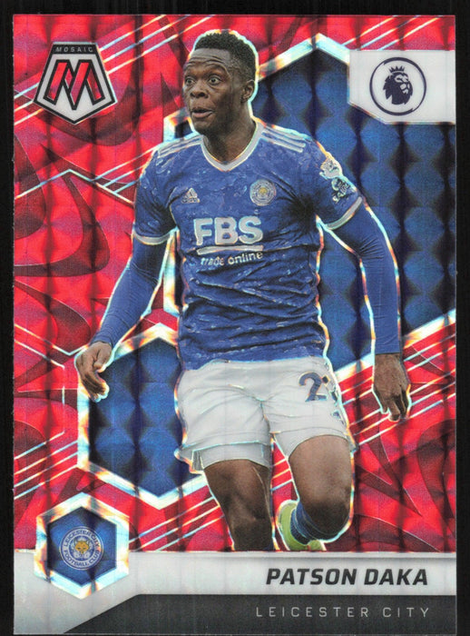 Patson Daka 2021 Panini Mosaic Premier League # 27 Red Prizm Leicester City - Collectible Craze America