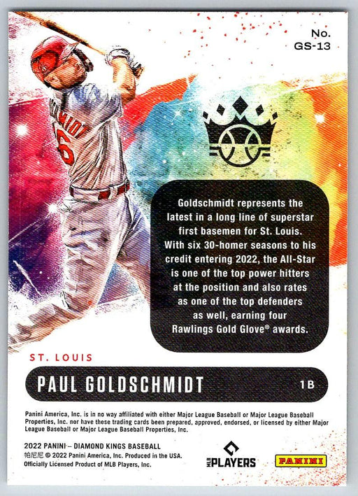 Paul Goldschmidt 2022 Panini Diamond Kings # GS-13 Gallery of Stars St. Louis Cardinals - Collectible Craze America