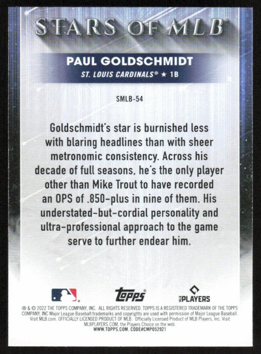 Paul Goldschmidt 2022 Topps Series 2 # SMLB-54 Stars of MLB St. Louis Cardinals - Collectible Craze America