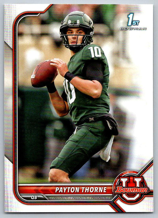 Payton Thorne 2021 Bowman University Football # 56 Michigan State Spartans 1st Bowman - Collectible Craze America