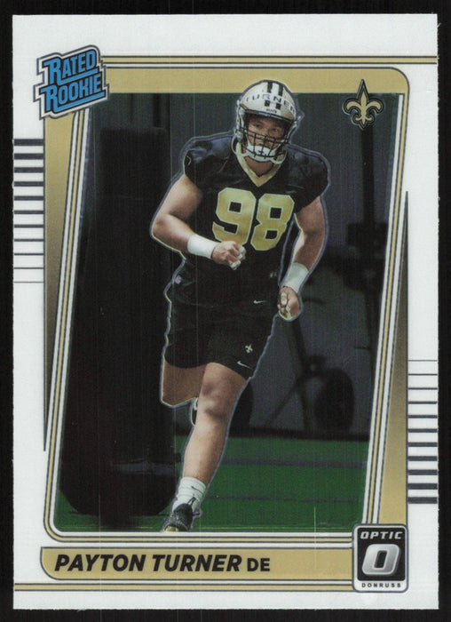 Payton Turner 2021 Donruss Optic Rated Rooke # 259 RC New Orleans Saints Base - Collectible Craze America