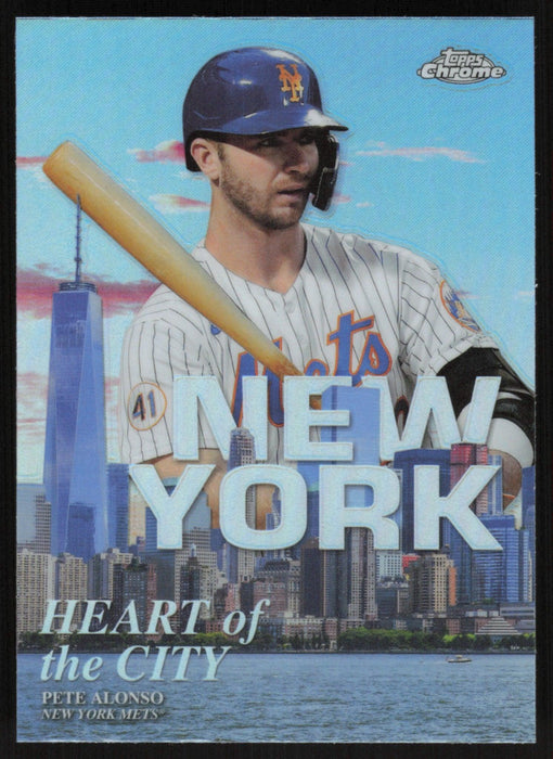 Pete Alonso 2022 Topps Chrome Baseball Heart of the City # HOC-4 New York Mets - Collectible Craze America