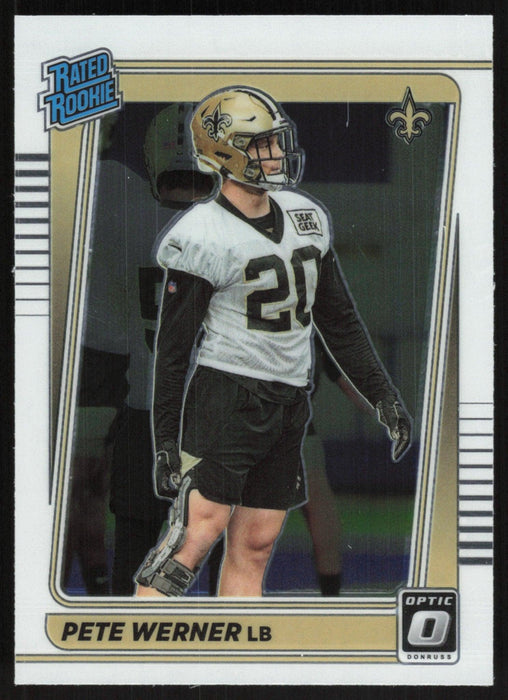 Pete Werner 2021 Donruss Optic Rated Rooke # 276 RC New Orleans Saints Base - Collectible Craze America