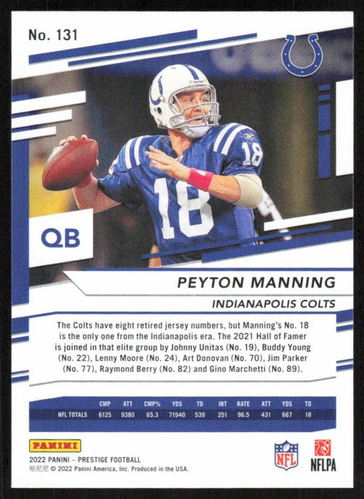 Peyton Manning 2022 Panini Prestige # 131 Indianapolis Colts - Collectible Craze America