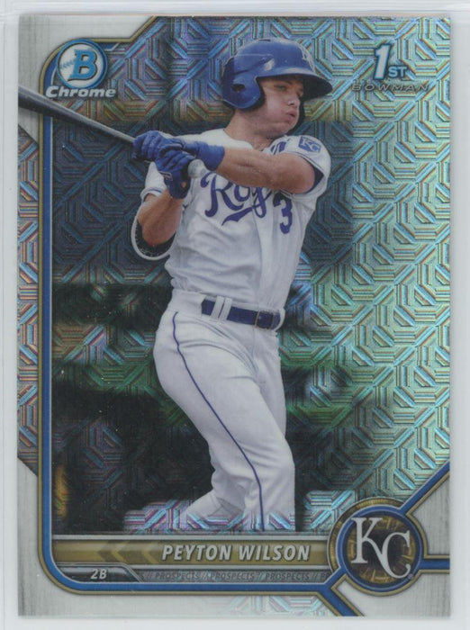 Peyton Wilson 2022 Bowman Chrome Prospects # BCP-85 Mojo Refrctor Kansas City Royals - Collectible Craze America