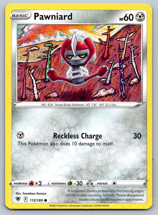 Pokemon Sword & Shield Astral Radiance 115/189 Pawniard - Collectible Craze America