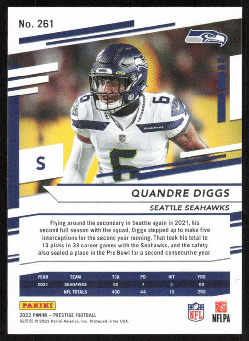 Quandre Diggs 2022 Panini Prestige # 261 Seattle Seahawks - Collectible Craze America