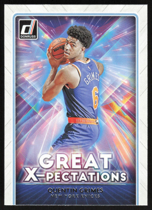 Quentin Grimes 2021 Donruss Great X-Pectations # 13 New York Knicks - Collectible Craze America