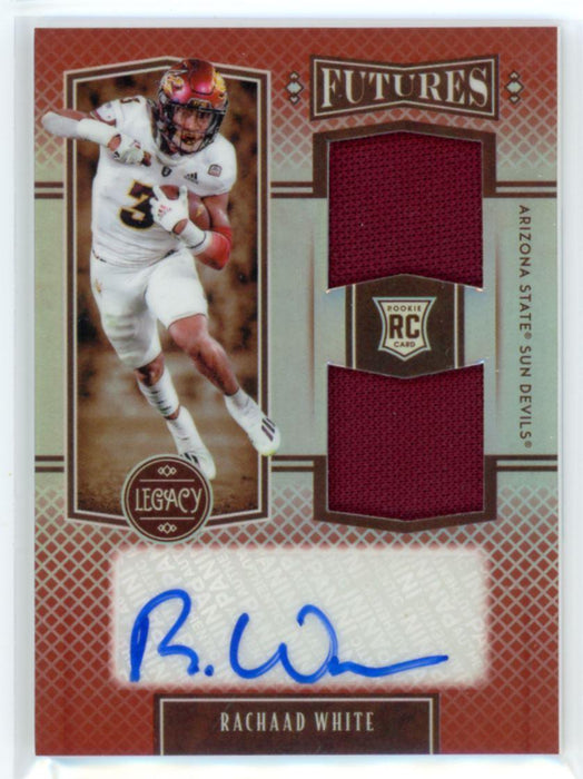 Rachaad White 2022 Panini Legacy Futures Dual Ruby # FD-RW RC Patch Auto 88/100 Arizona State Sun Devils - Collectible Craze America