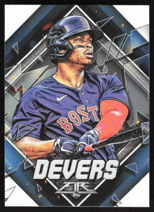 Rafael Devers 2022 Topps Fire Baseball # 11 Boston Red Sox Base - Collectible Craze America