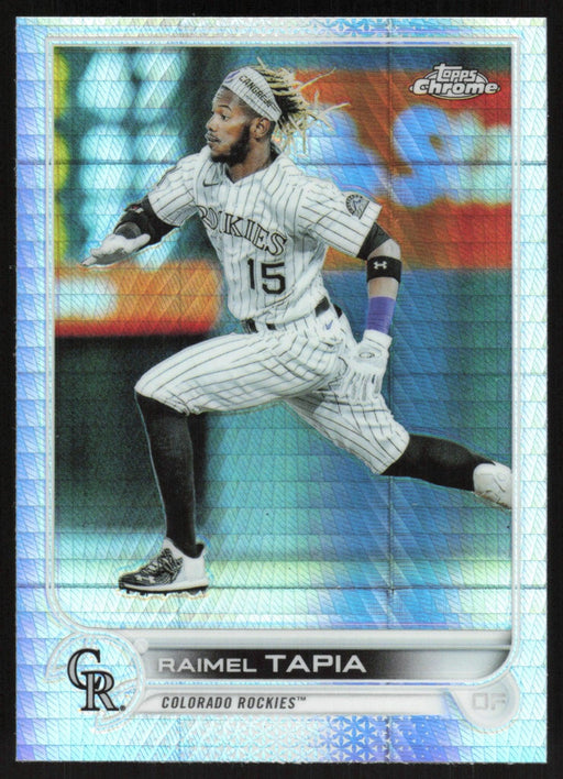 Raimel Tapia 2022 Topps Chrome # 69 Prism Refractor Colorado Rockies - Collectible Craze America