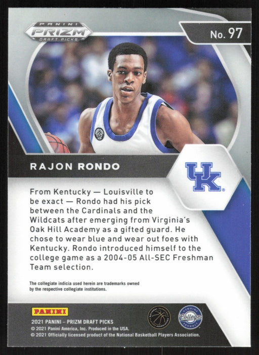 Rajon Rondo 2021 Panini Prizm Draft Picks # 97 Kentucky Wildcats - Collectible Craze America