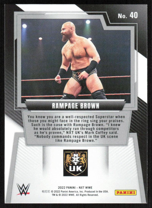 Rampage Brown 2022 Panini NXT WWE # 40 Base NXT UK - Collectible Craze America