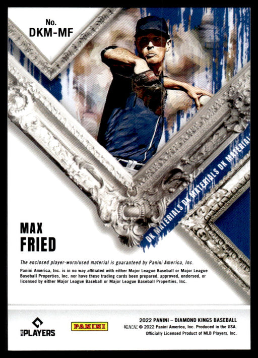 Max Fried 2022 Panini Diamond Kings DK Materials Back of Card