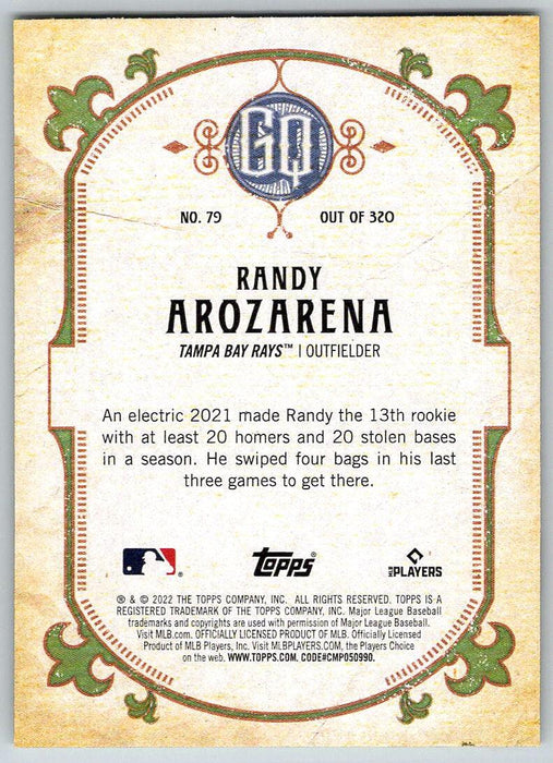 Randy Arozarena 2022 Topps Gypsy Queen # 79 Tampa Bay Rays - Collectible Craze America