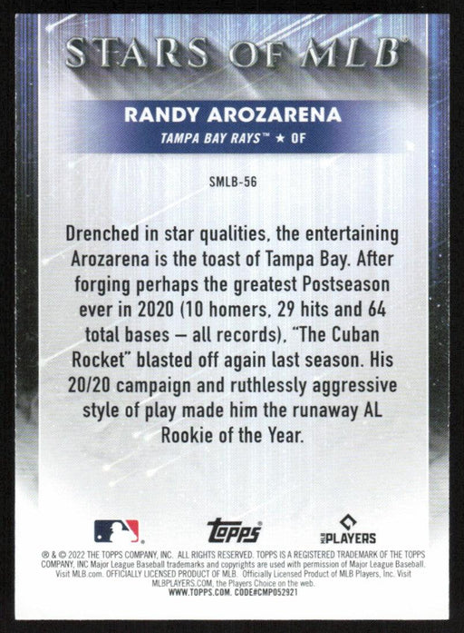 Randy Arozarena 2022 Topps Series 2 # SMLB-56 Stars of MLB Tampa Bay Rays - Collectible Craze America