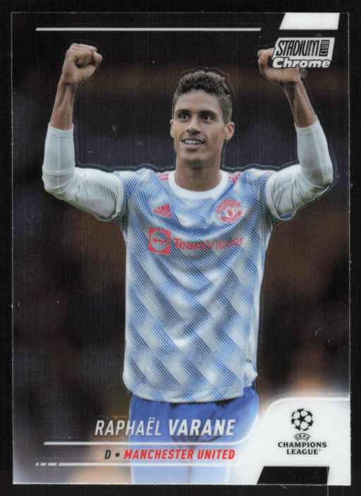 Raphael Varane 2021 Topps Stadium Club Chrome UEFA Champions League # 88 Manchester United Base - Collectible Craze America