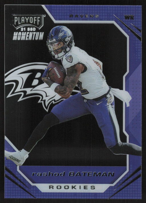 Rashod Bateman 2021 Panini Chronicles Playoff Momentum Rookies # PMR-13 RC Baltimore Ravens - Collectible Craze America