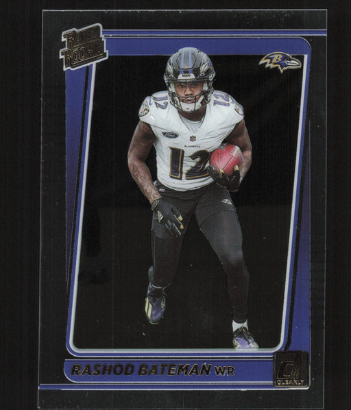 Rashod Bateman 2021 Panini Clearly Donruss Rated Rookie # 66 RC Baltimore Ravens - Collectible Craze America