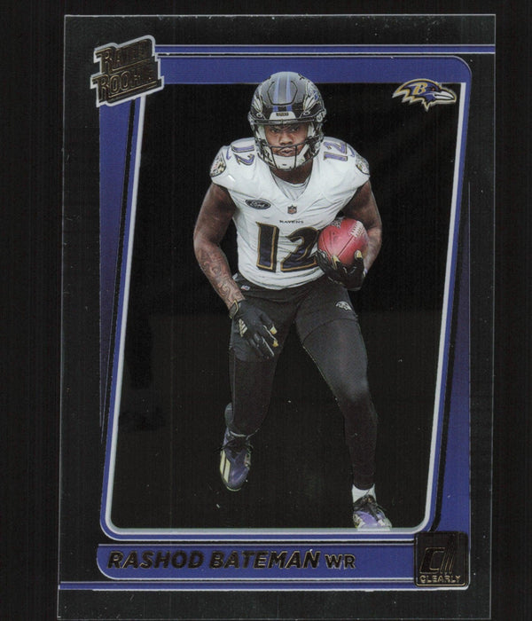 Rashod Bateman 2021 Panini Clearly Donruss Rated Rookie # 66 RC Baltimore Ravens - Collectible Craze America