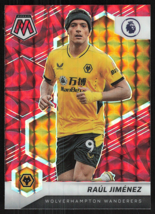 Raul Jimenez 2021 Panini Mosaic Premier League # 57 Red Prizm Wolverhampton Wanderers - Collectible Craze America