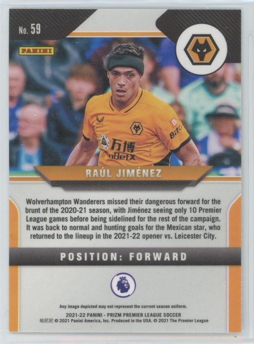 Raul Jimenez 2021 Panini Prizm Premier League Soccer # 59 - Collectible Craze America