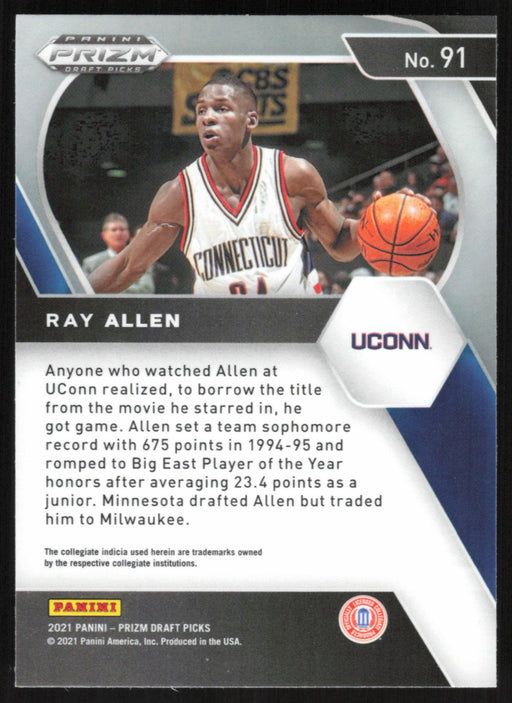 Ray Allen 2021 Panini Prizm Draft Picks # 91 UConn Huskies - Collectible Craze America