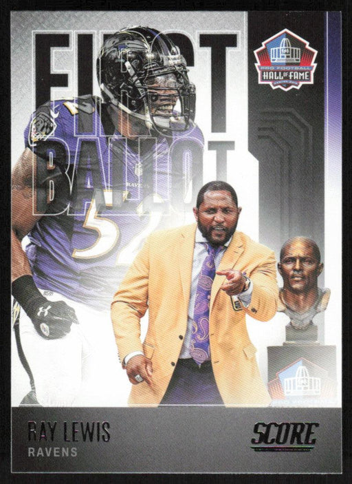 Ray Lewis 2022 Panini Score Football # FB-RL First Ballot Baltimore Ravens - Collectible Craze America