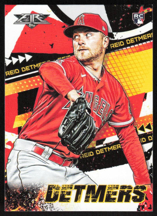 Reid Detmers 2022 Topps Fire Baseball # 55 RC Los Angeles Angels Base - Collectible Craze America