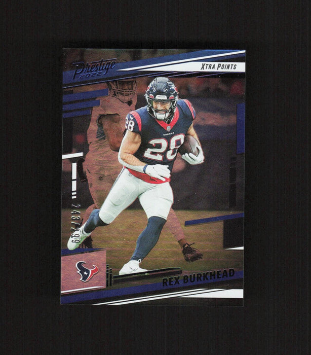 Rex Burkhead 2022 Panini Prestige Xtra Points # 116 Blue 243/299 Houston Texans - Collectible Craze America