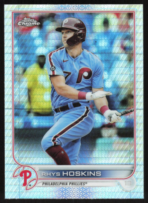 Rhys Hoskins 2022 Topps Chrome # 8 Prism Refractor Philadelphia Phillies - Collectible Craze America