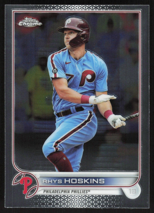 Rhys Hoskins 2022 Topps Chrome Baseball # 8 Philadelphia Phillies Base - Collectible Craze America