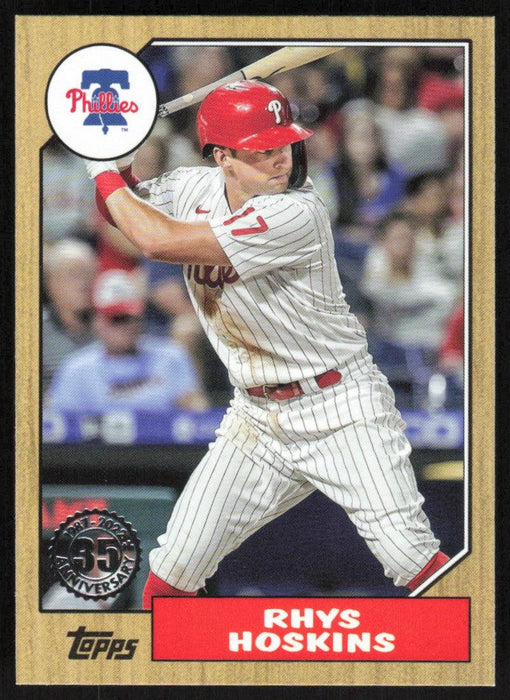 Rhys Hoskins 2022 Topps Series 2 # 87TB-24 1987 Topps Baseball Philadelphia Phillies - Collectible Craze America