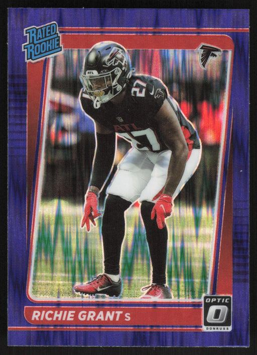 Richie Grant 2021 Donruss Optic Rated Rookie # 269 RC Purple Shock Atlanta Falcons - Collectible Craze America