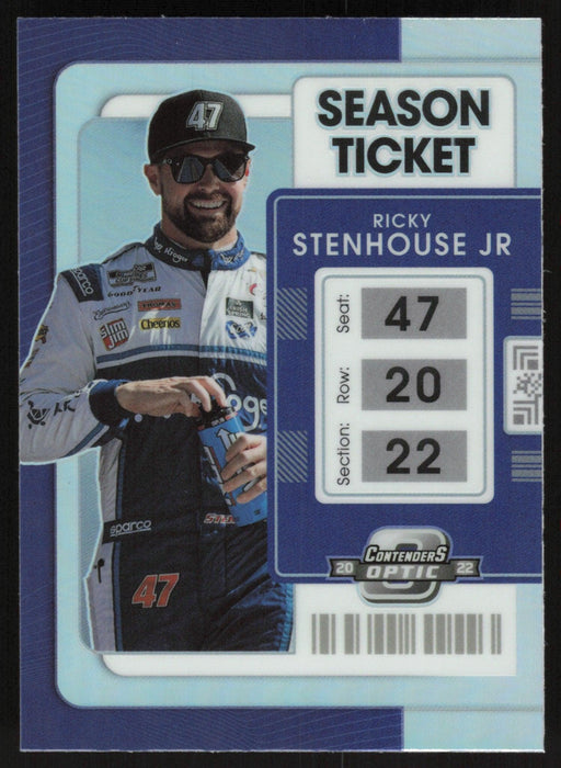 Ricky Stenhouse Jr. 2022 Panini Chronicles Racing Contenders Optic # 19 Silver Prizm - Collectible Craze America