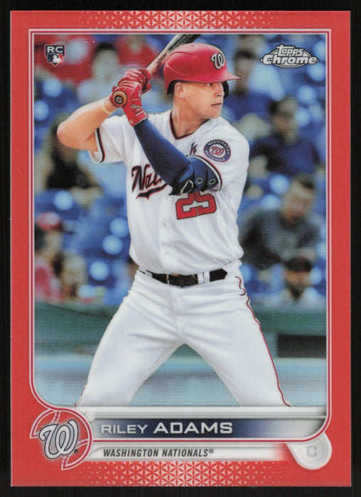 Riley Adams 2022 Topps Chrome Baseball # 103 RC Orange Refractor 8/25 Washington Nationals - Collectible Craze America