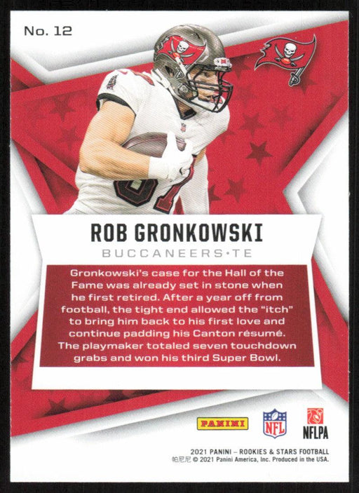 Rob Gronkowski 2021 Panini Rookies & Stars # 12 Tampa Bay Buccaneers Base - Collectible Craze America