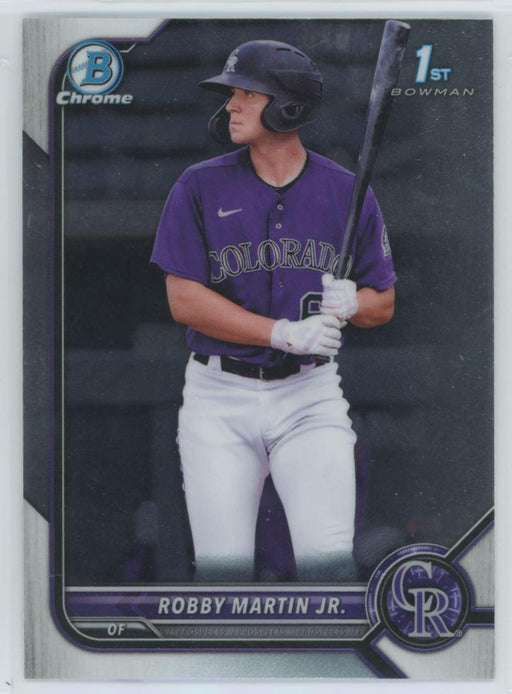 Robby Martin Jr. 2022 Bowman Chrome Prospects # BCP-43 1st Bowman Colorado Rockies - Collectible Craze America