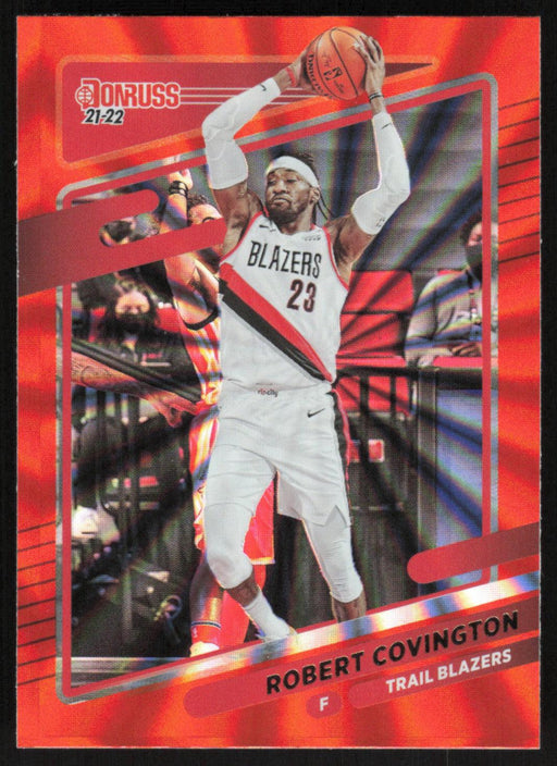 Robert Covington 2021 Donruss # 31 Orange Holo Laser Portland Trail Blazers - Collectible Craze America