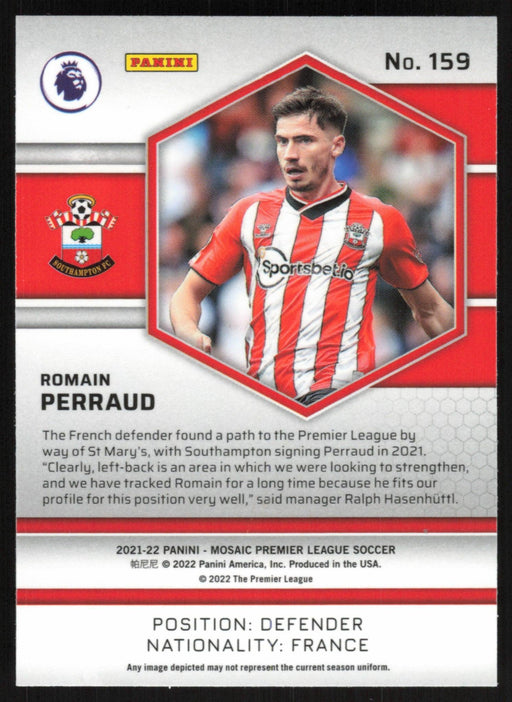 Romain Perraud 2021 Panini Mosaic Premier League # 159 RC Southampton Base - Collectible Craze America