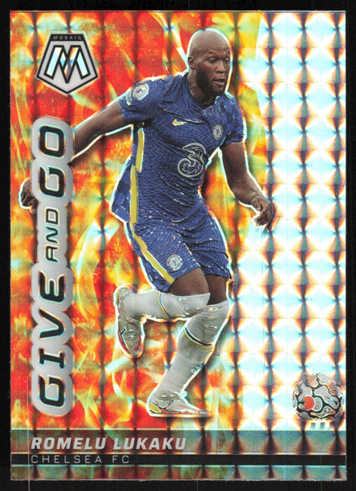 Romelu Lukaku 2021 Panini Mosaic Premier League # 1 Give and Go Mosaic Chelsea FC - Collectible Craze America