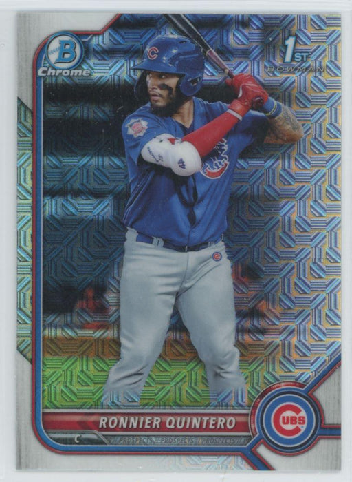 Ronnier Quintero 2022 Bowman Chrome Prospects # BCP-124 Mojo Refrctor Chicago Cubs - Collectible Craze America