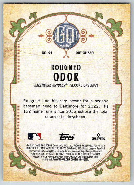 Rougned Odor 2022 Topps Gypsy Queen # 54 Baltimore Orioles - Collectible Craze America