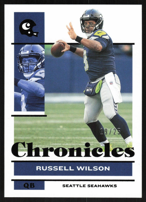 Russell Wilson 2021 Panini Chronicles Football # 83 Black 19/25 Seattle Seahawks - Collectible Craze America